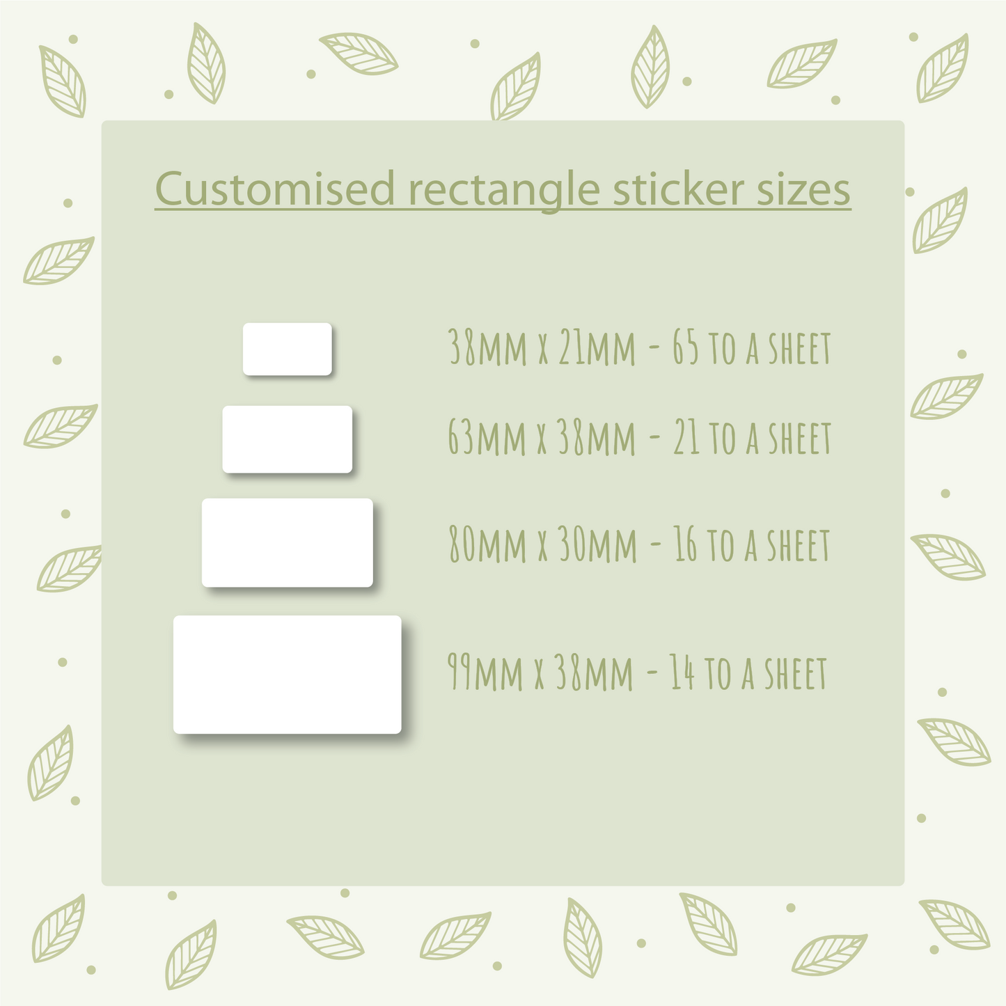 custom printed eco friendly recyclable stickers rectangle shape