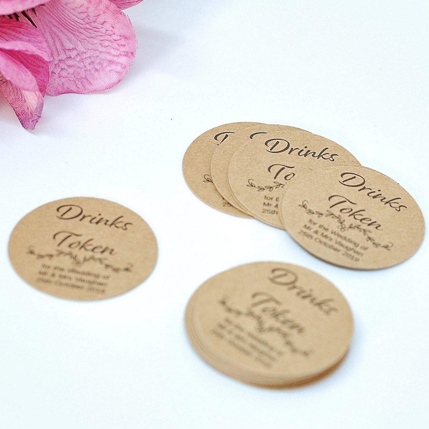 wedding drink tokens for guests first drink free