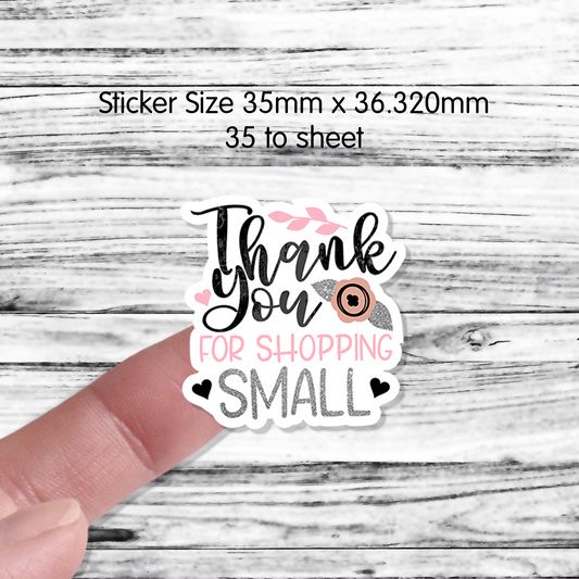 Thank you for shopping small packaging stickers die cut