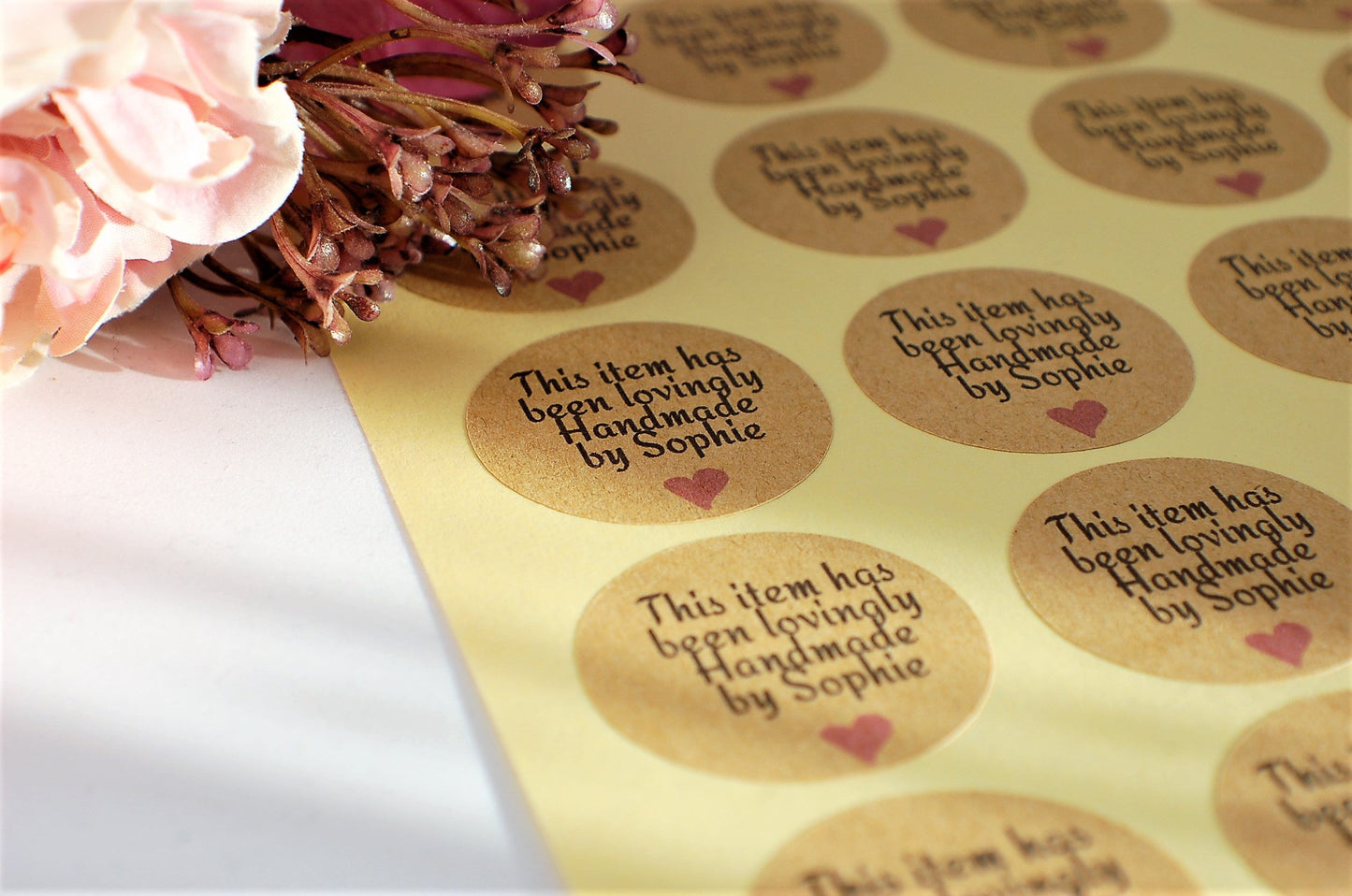 Kraft paper round stickers