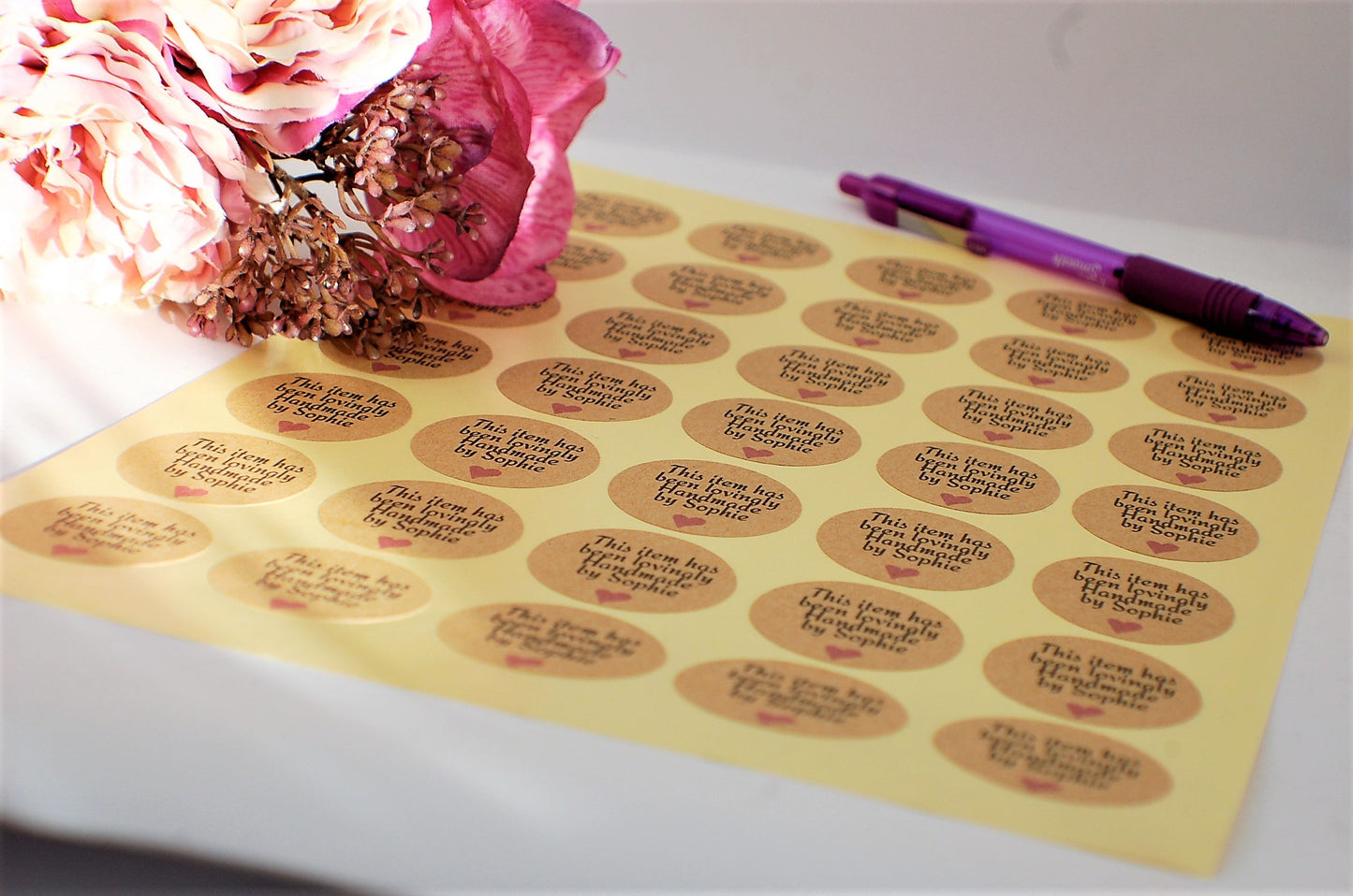 Kraft paper round stickers