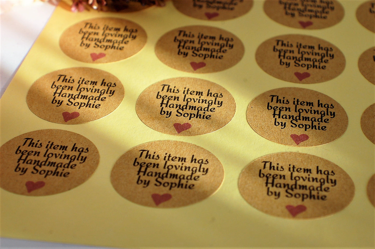 Kraft paper round stickers