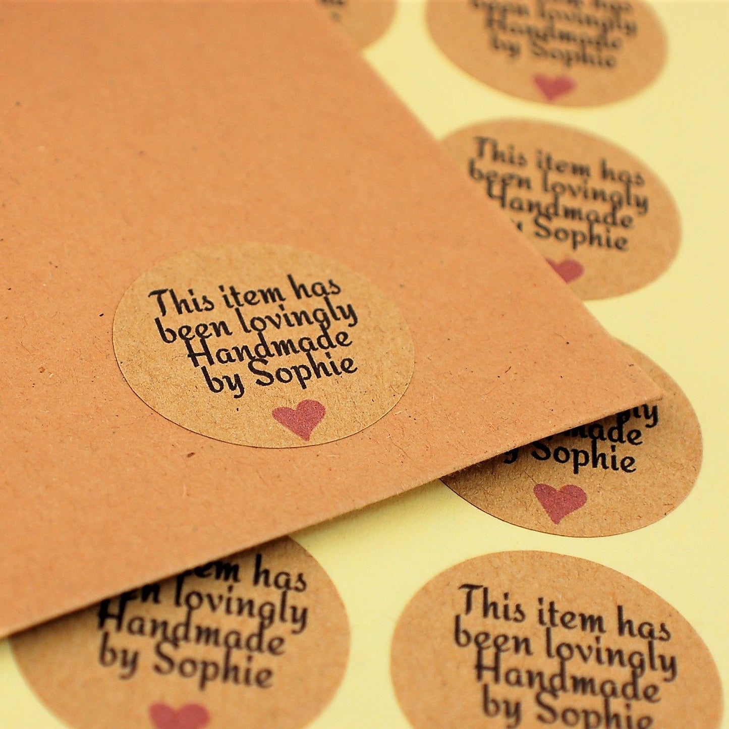 Kraft paper round stickers