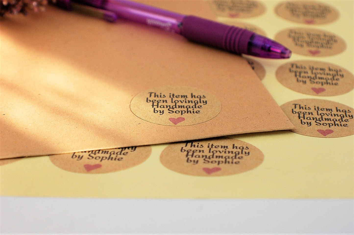 Kraft paper round stickers