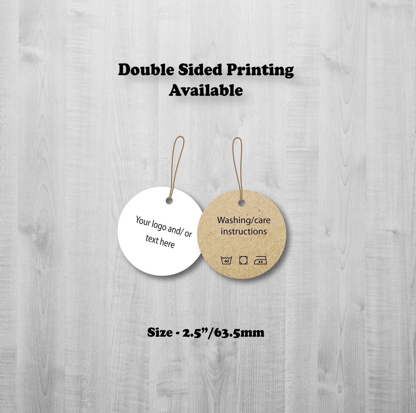 flat top card tags for clothing and packaging